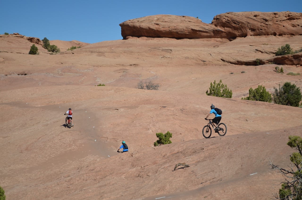 mountain biking moab slickrock